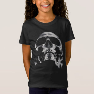 Shiny Metallic Skull Artwork T-Shirt