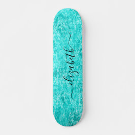 Shiny Mint Green Personalisiert Skateboard