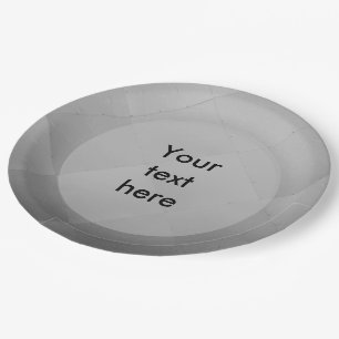 Shiny Modern Checkered Metal Silver beliebigen Tex Pappteller