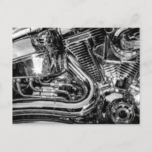Shiny-Motorrad-Motor Postkarte