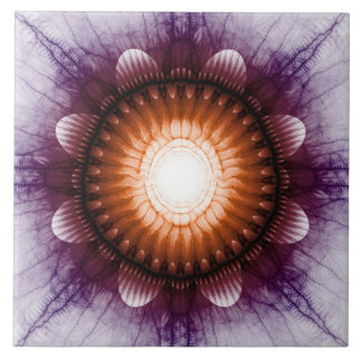 Shiny-mystische rote violette Ornamente Fliese