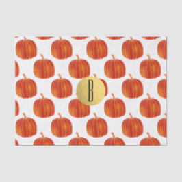 Shiny Orange Autumn Pumpkin Gold Glam Custom Party Seidenpapier