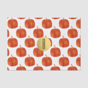 Shiny Orange Autumn Pumpkin Gold Glam Custom Party Seidenpapier