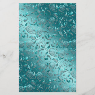 Shiny Paisley Türkquoise