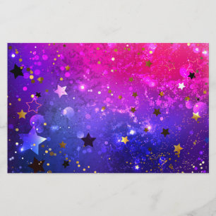 Shiny Pink Blue Background Briefpapier