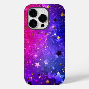 Shiny Pink Blue Background Case-Mate iPhone 14 Pro Hülle