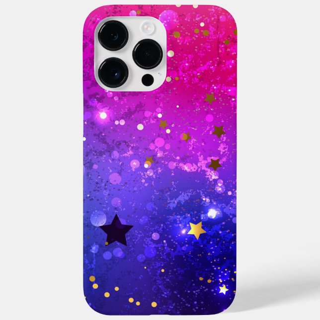 Shiny Pink Blue Background Case-Mate iPhone Hülle (Rückseite)