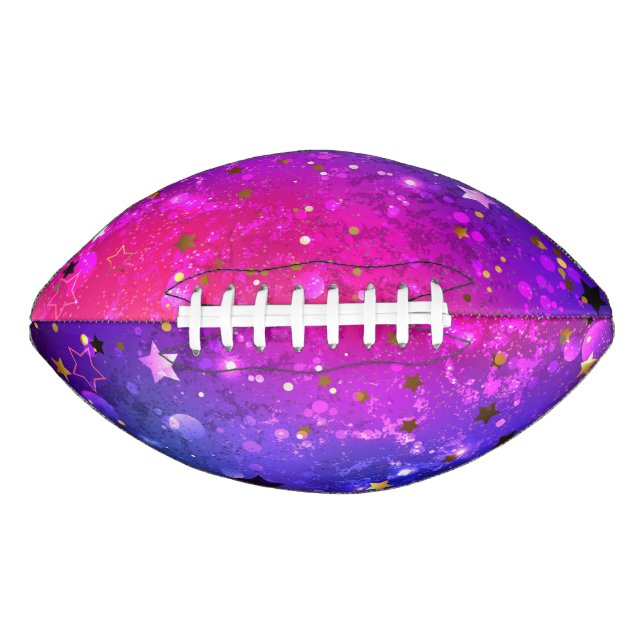 Shiny Pink Blue Background Football (Vorderseite)