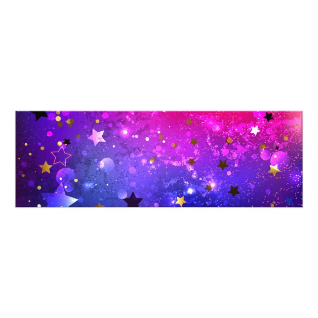 Shiny Pink Blue Background Fotodruck (Vorne)