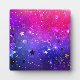 Shiny Pink Blue Background Fotoplatte