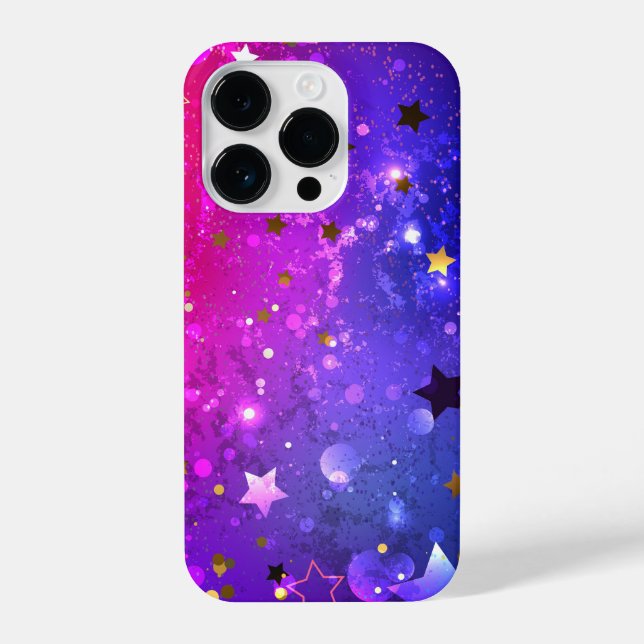 Shiny Pink Blue Background iPhone Hülle (Rückseite)