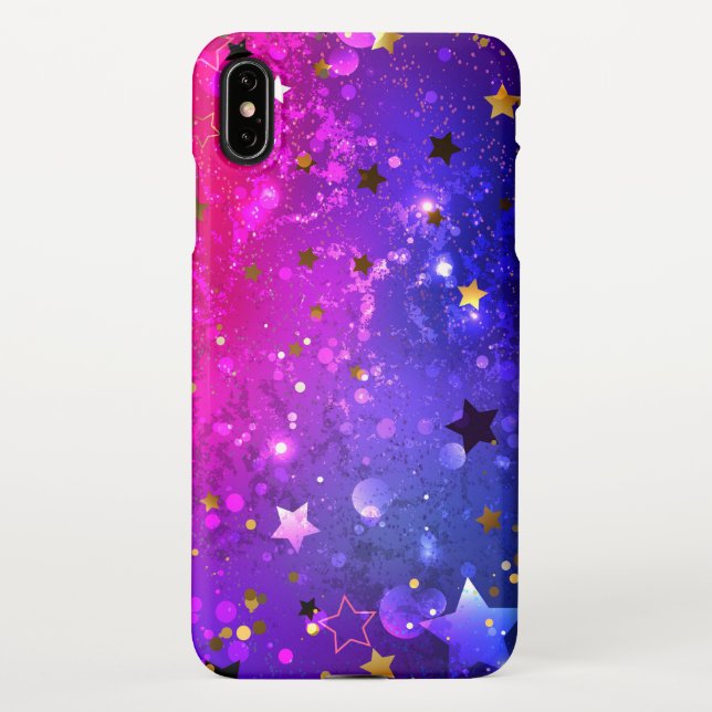 Shiny Pink Blue Background iPhone Hülle (Rückseite)