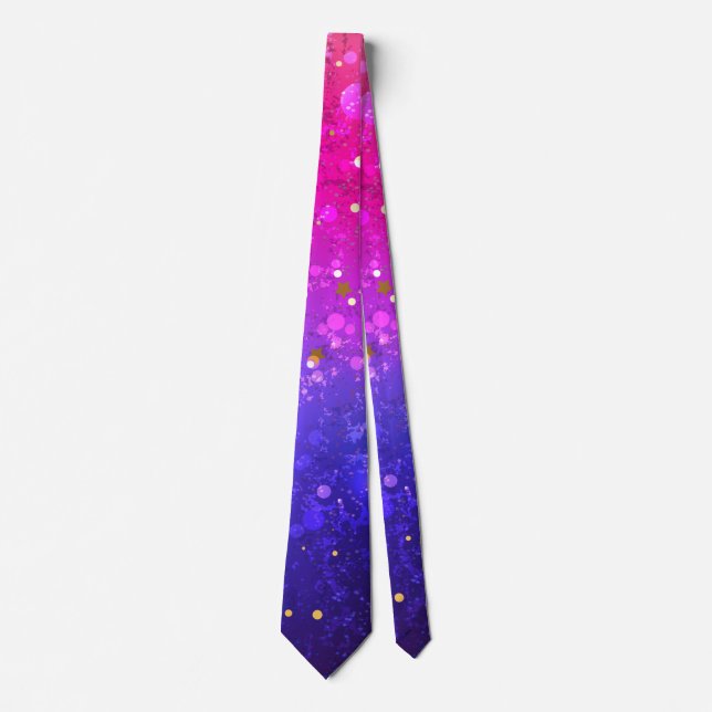 Shiny Pink Blue Background Krawatte (Vorderseite)