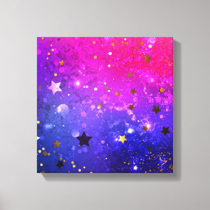 Shiny Pink Blue Background Leinwanddruck
