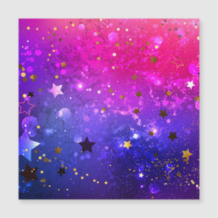 Shiny Pink Blue Background Magneteinladung