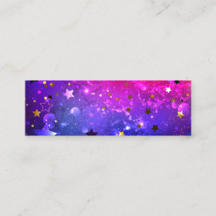 Shiny Pink Blue Background Mini Visitenkarte