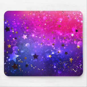Shiny Pink Blue Background Mousepad