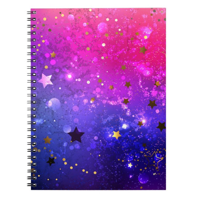 Shiny Pink Blue Background Notizblock (Vorderseite)