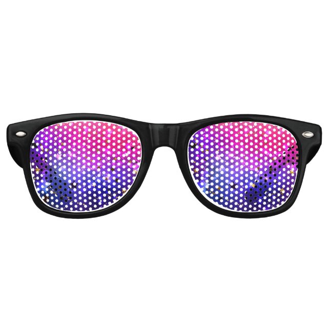 Shiny Pink Blue Background Partybrille (Vorderseite)