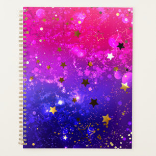Shiny Pink Blue Background Planer