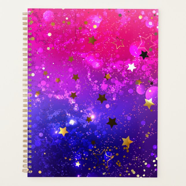 Shiny Pink Blue Background Planer (Vorderseite)