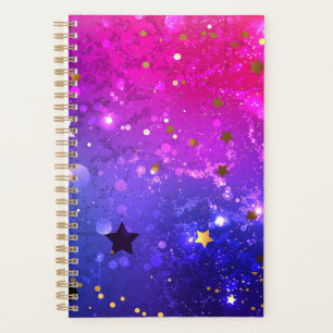 Shiny Pink Blue Background Planer