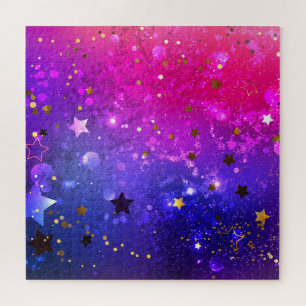 Shiny Pink Blue Background Puzzle
