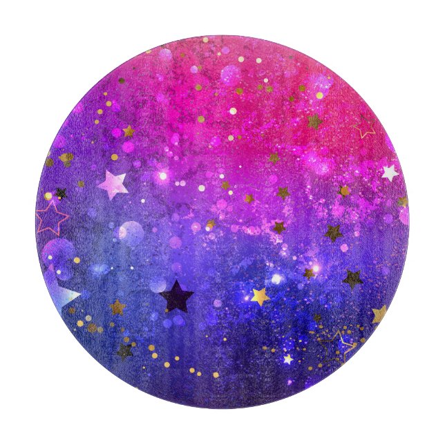 Shiny Pink Blue Background Schneidebrett (Vorderseite)