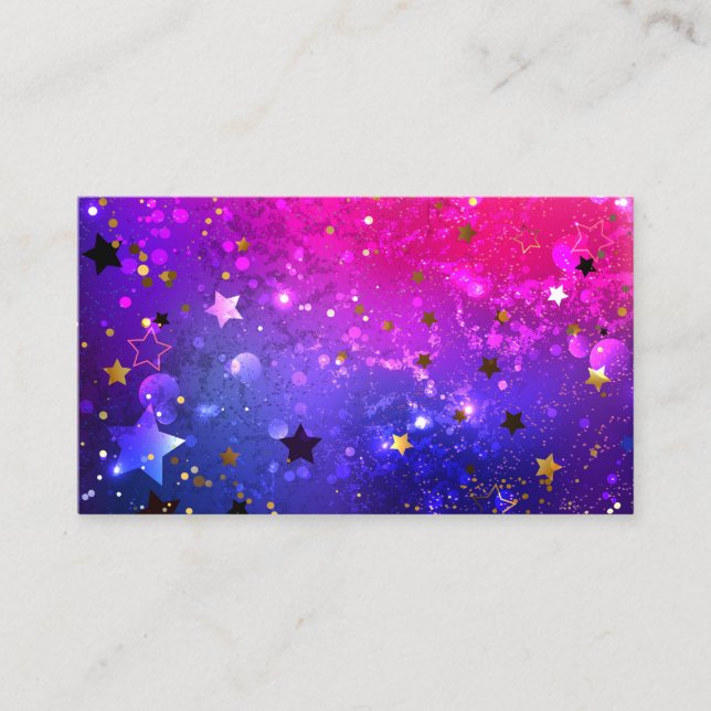 Shiny Pink Blue Background Treuekarte (Vorderseite)