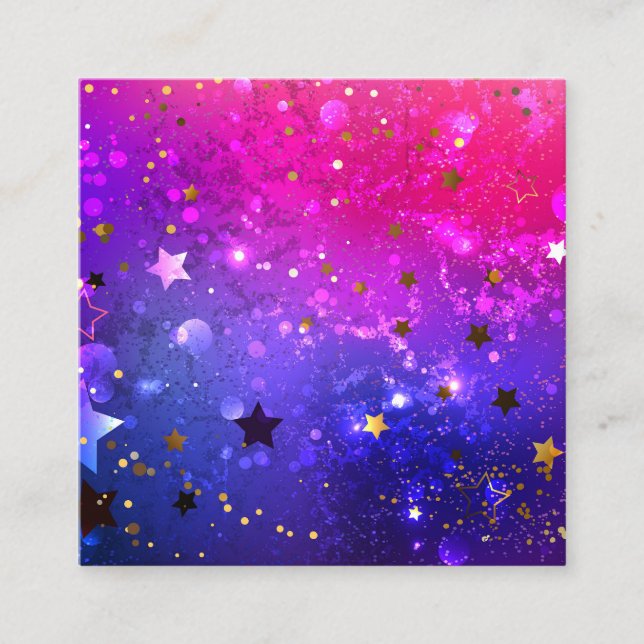 Shiny Pink Blue Background Treuekarte (Vorderseite)