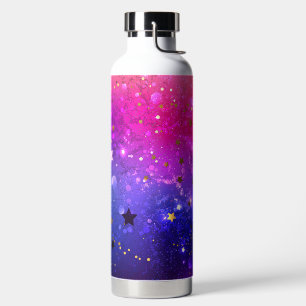 Shiny Pink Blue Background Trinkflasche