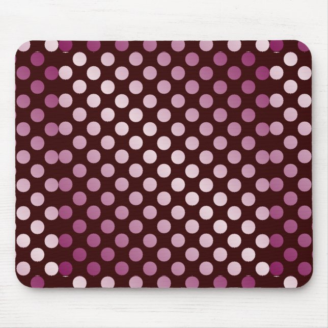 Shiny Pink Polka Dot Muster Mousepad (Vorne)