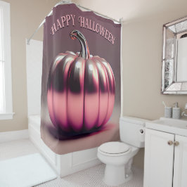 Shiny Pink Pumpkin Duschvorhang