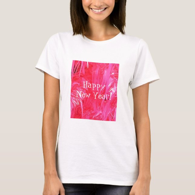 Shiny Pink Weihnachtsbaum T-Shirt (Vorderseite)