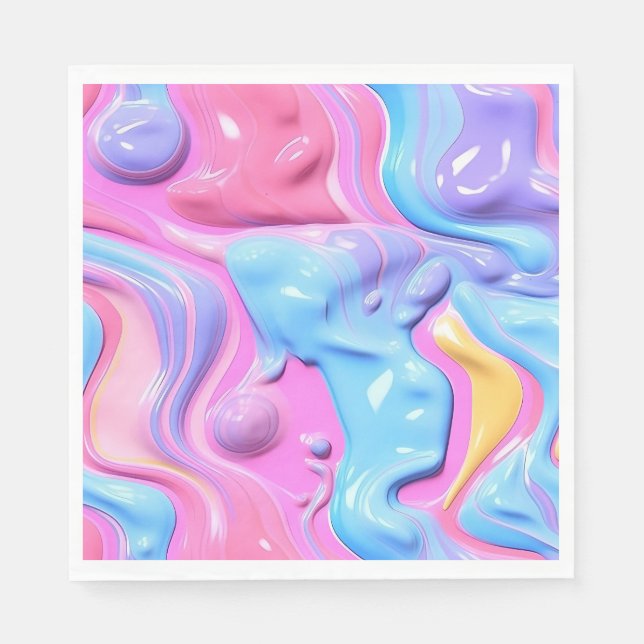 Shiny Plastic Bubble Abstrakt Serviette (Vorderseite)