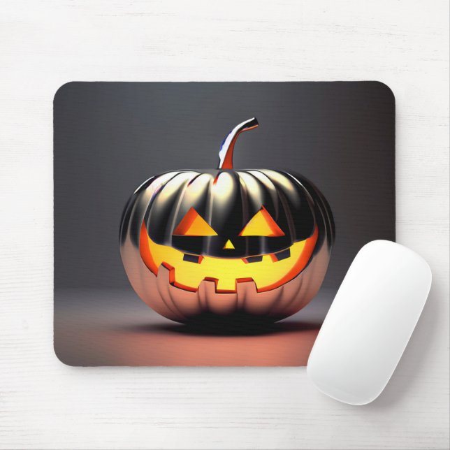 Shiny Pumpkin Halloween Mousepad (Mit Mouse)