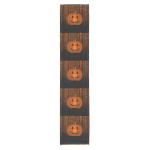 Shiny Pumpkins Orange String Lights Table Runner Kurzer Tischläufer