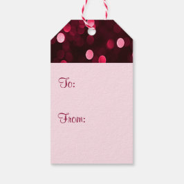 Shiny Red Christmas Lights Bokeh Frohe Weihnachten Geschenkanhänger