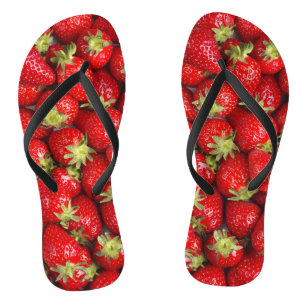 Shiny Red Erdbeeren Flip Flops