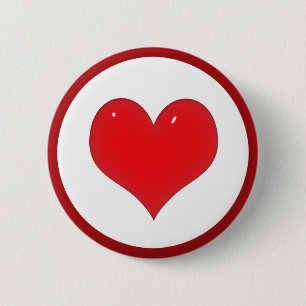 Shiny Red Heart (Ihren Text hinzufügen) Button