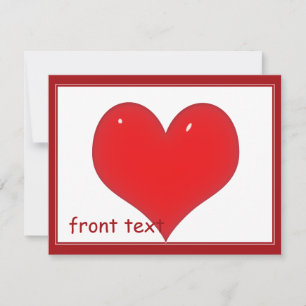 Shiny Red Heart (Ihren Text hinzufügen) Einladung