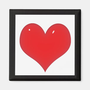 Shiny Red Heart (Ihren Text hinzufügen) Magnet