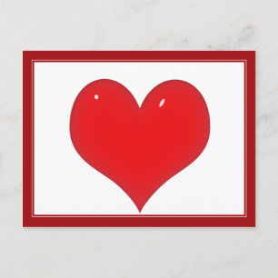 Shiny Red Heart Postkarte