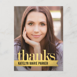 Shiny Ribbon Abschluss Danke Karte