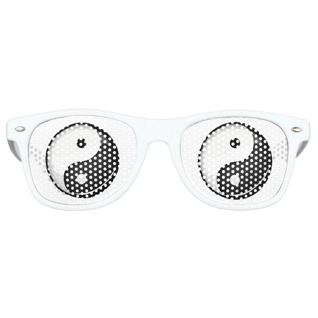 Shiny Round Yin Yang Symbol Sonnenbrille (Vorderseite)