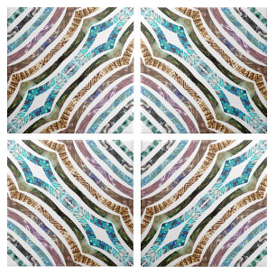 Shiny Seashell Scalloped Strips Fliese