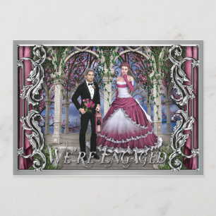 Shiny Silver Fantasy Wedding Classic Verlobung Einladung