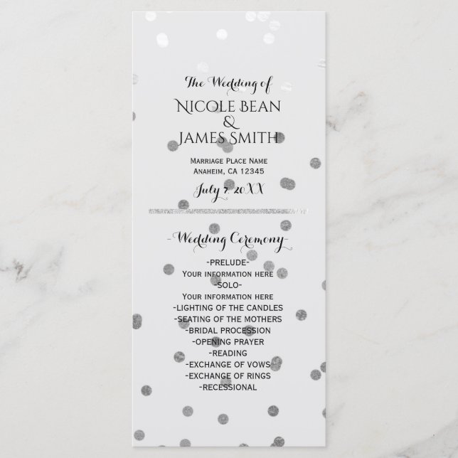 Shiny Silver Glamour Glam Chic Modern Program Rack Programm (Vorderseite)