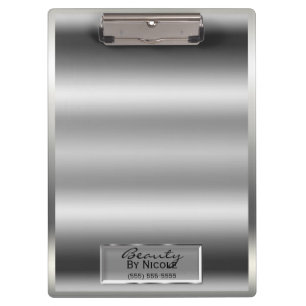 Shiny Silver Shine Elegantes Chic Glam Personalisi Klemmbrett