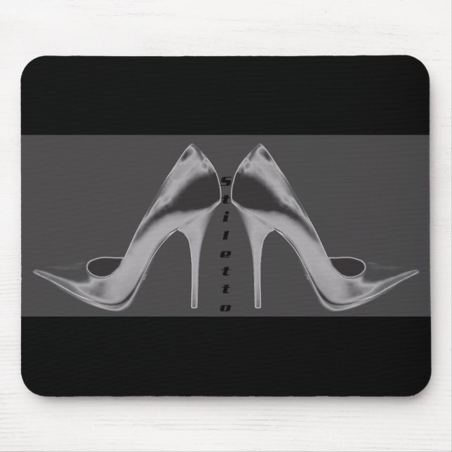 Shiny Silver Stiletto Art Mousepad (Vorne)